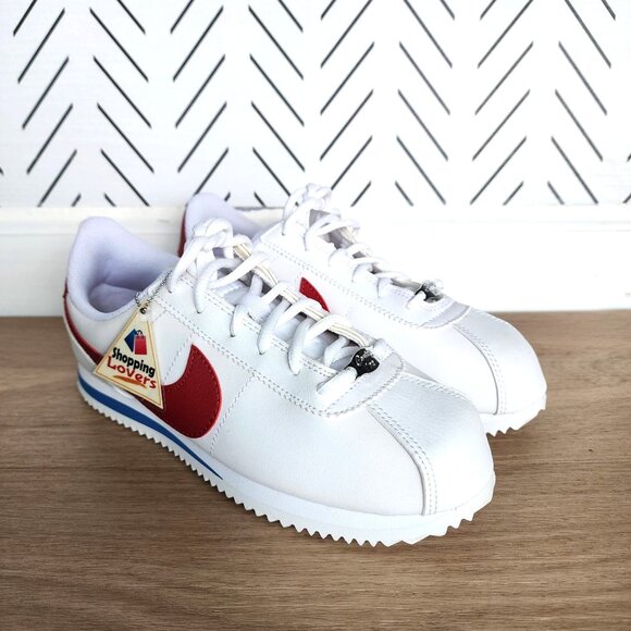 ❤️Nike Cortez Basic SL GS 5.5Y Big Kids Shoes Retro White Red Sneaker 904764-103 - Picture 10 of 12